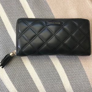 Black leather wallet